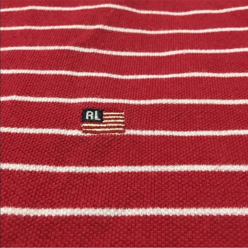 Polo Jeans Co Striped Polo Ralph Lauren Flag Vtg Lg